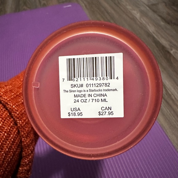 BNWT Starbucks Venti Siren Soft Touch Copper Rose Gold Tumbler - Picture 3 of 3